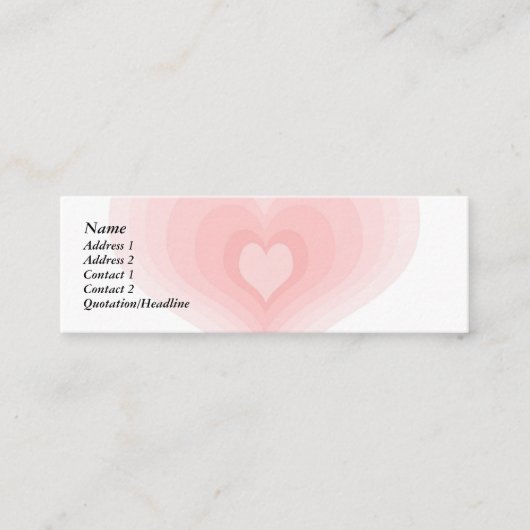 Carte De Visite Mini Coeur (Devant)