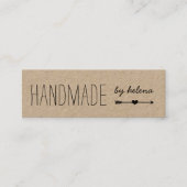 Carte De Visite Mini Coeur artisanal | Rustic Kraft (Devant)