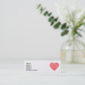 Carte De Visite Mini Coeur assemblé - or (Debout devant)