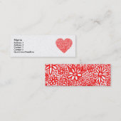 Carte De Visite Mini Coeur assemblé - or (Devant / Derrière)