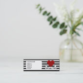 Carte De Visite Mini coeur et os croisés d'emo (Debout devant)