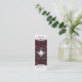 Carte De Visite Mini Coeur gothique pourpre 001 (Debout devant)