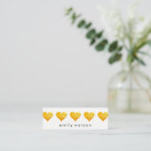 Carte De Visite Mini Coeurs d'or mignons (Debout devant)
