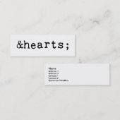 Carte De Visite Mini Coeurs en HTML (Devant / Derrière)