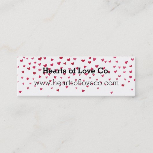 Carte De Visite Mini Coeurs tombants (Devant)