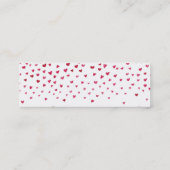 Carte De Visite Mini Coeurs tombants (Dos)