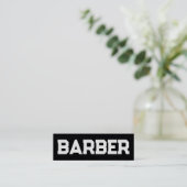 Carte De Visite Mini Coiffeur Barber QR (Debout devant)