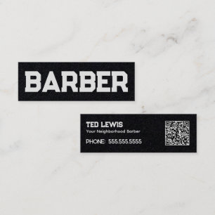Carte De Visite Mini Coiffeur Barber QR
