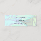 Carte De Visite Mini Coiffeur holographique élégant et moderne (Dos)