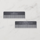 Carte De Visite Mini Coiffeur peigne drôle couverture professionnelle (Devant / Derrière)