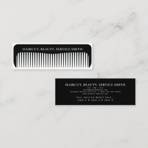 Carte De Visite Mini Coiffeur professionnel Peigne de coiffure moderne