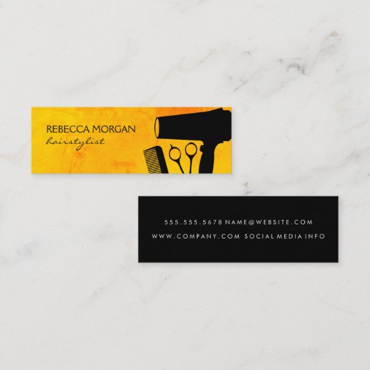 Carte De Visite Mini Coiffeuse (Devant / Derrière)