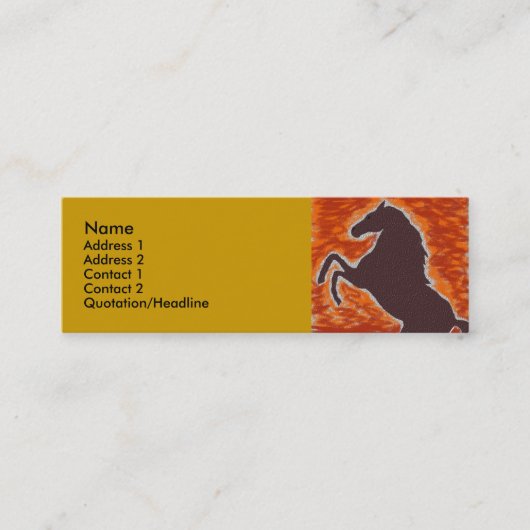 Carte De Visite Mini Colère de Cheval (Devant)
