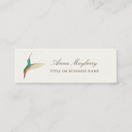 Carte De Visite Mini Colibri Turquoise (Devant)