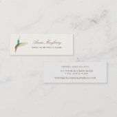 Carte De Visite Mini Colibri Turquoise (Devant / Derrière)