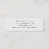 Carte De Visite Mini Colibri Turquoise (Dos)