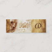 CARTE DE VISITE MINI COMPÉTENCE ET DENTS, CLINIQUE DENTAIRE, MONOGRAMME (Dos)