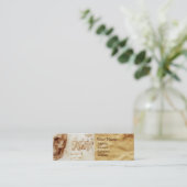 CARTE DE VISITE MINI COMPÉTENCE ET DENTS, CLINIQUE DENTAIRE, MONOGRAMME (Debout devant)