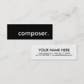 Carte De Visite Mini compositeur. (Devant / Derrière)
