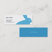 Carte De Visite Mini Concepteur de lapin bleu (Devant / Derrière)