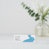 Carte De Visite Mini Concepteur de lapin bleu (Debout devant)