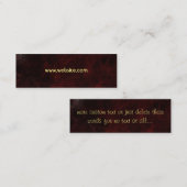 Carte De Visite Mini Conception abstraite de la fumée et du feu (Devant / Derrière)