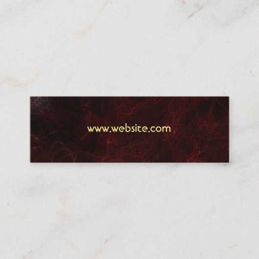 Carte De Visite Mini Conception abstraite de la fumée et du feu (Devant)