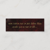 Carte De Visite Mini Conception abstraite de la fumée et du feu (Dos)