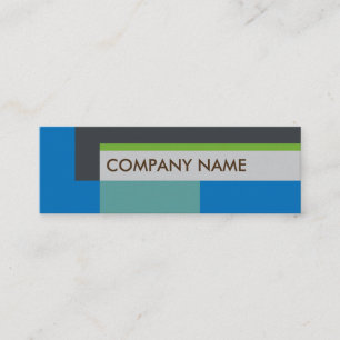 Carte De Visite Mini Conception de bloc Mini BC, bleu gris