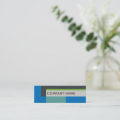 Carte De Visite Mini Conception de bloc Mini BC, bleu gris (Debout devant)