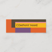 Carte De Visite Mini Conception de bloc Mini BC, Brown orange (Devant)