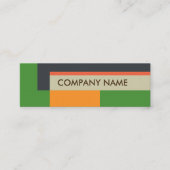 Carte De Visite Mini Conception de bloc Mini BC, gris vert (Devant)