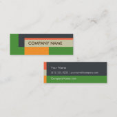 Carte De Visite Mini Conception de bloc Mini BC, gris vert (Devant / Derrière)