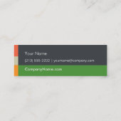 Carte De Visite Mini Conception de bloc Mini BC, gris vert (Dos)