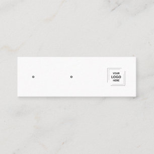 Carte De Visite Mini Conception de branding de bijoux minimalistes blan