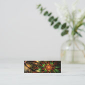 Carte De Visite Mini Conception de fleur fractale abstraite. (Debout devant)