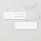 Carte De Visite Mini Conception de luxe professionnelle minimale de mon (Devant / Derrière)