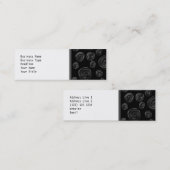 Carte De Visite Mini Conception de motif de rose de noir (Devant / Derrière)