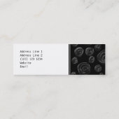 Carte De Visite Mini Conception de motif de rose de noir (Dos)