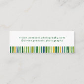 Carte De Visite Mini Conception de rayures peintes à la main moderne (Dos)