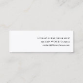 Carte De Visite Mini Conception de signet promotionnel pour une librair (Dos)