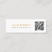Carte De Visite Mini Conception de typographie « Hello » moderne (Dos)