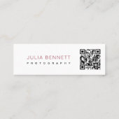 Carte De Visite Mini Conception de typographie moderne « Hello » (Dos)