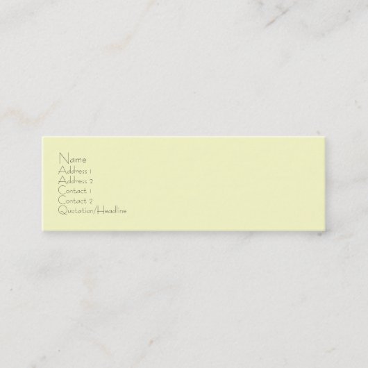 Carte De Visite Mini Conception de voyage (Devant)