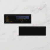 Carte De Visite Mini Conception d'or élégante (Devant / Derrière)