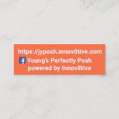 Carte De Visite Mini Conception du mini-carte de visite Posh (Dos)