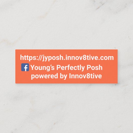 Carte De Visite Mini Conception du mini-carte de visite Posh (Dos)