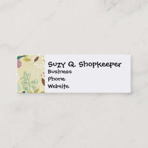 Carte De Visite Mini Conception élégante de feuille florale de pourpre