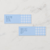 Carte De Visite Mini Conception en spirale bleu-clair et blanche de (Devant / Derrière)