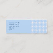Carte De Visite Mini Conception en spirale bleu-clair et blanche de (Dos)
